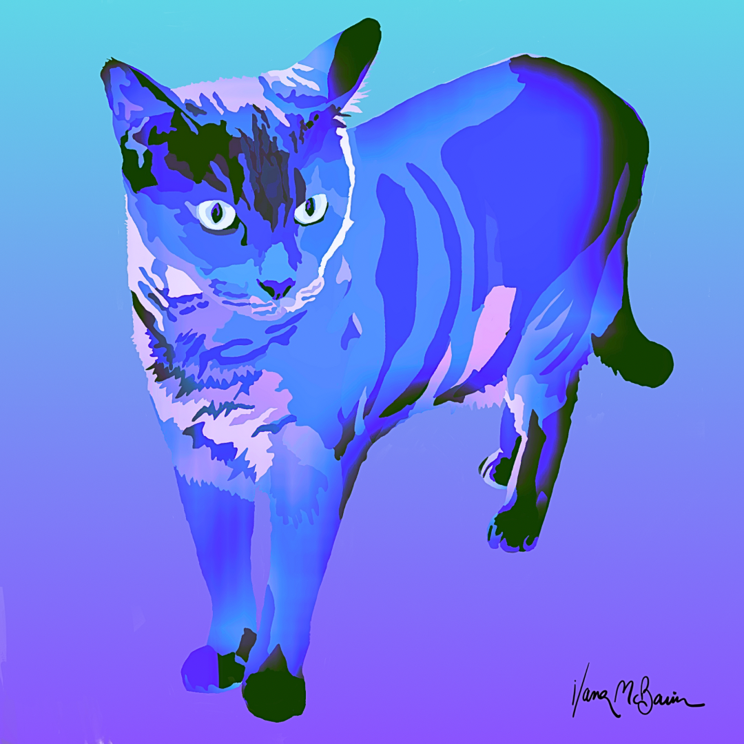 Siamese Majestic - Indigo Dance - Pop Art - Contemporary Digital Pop-Art