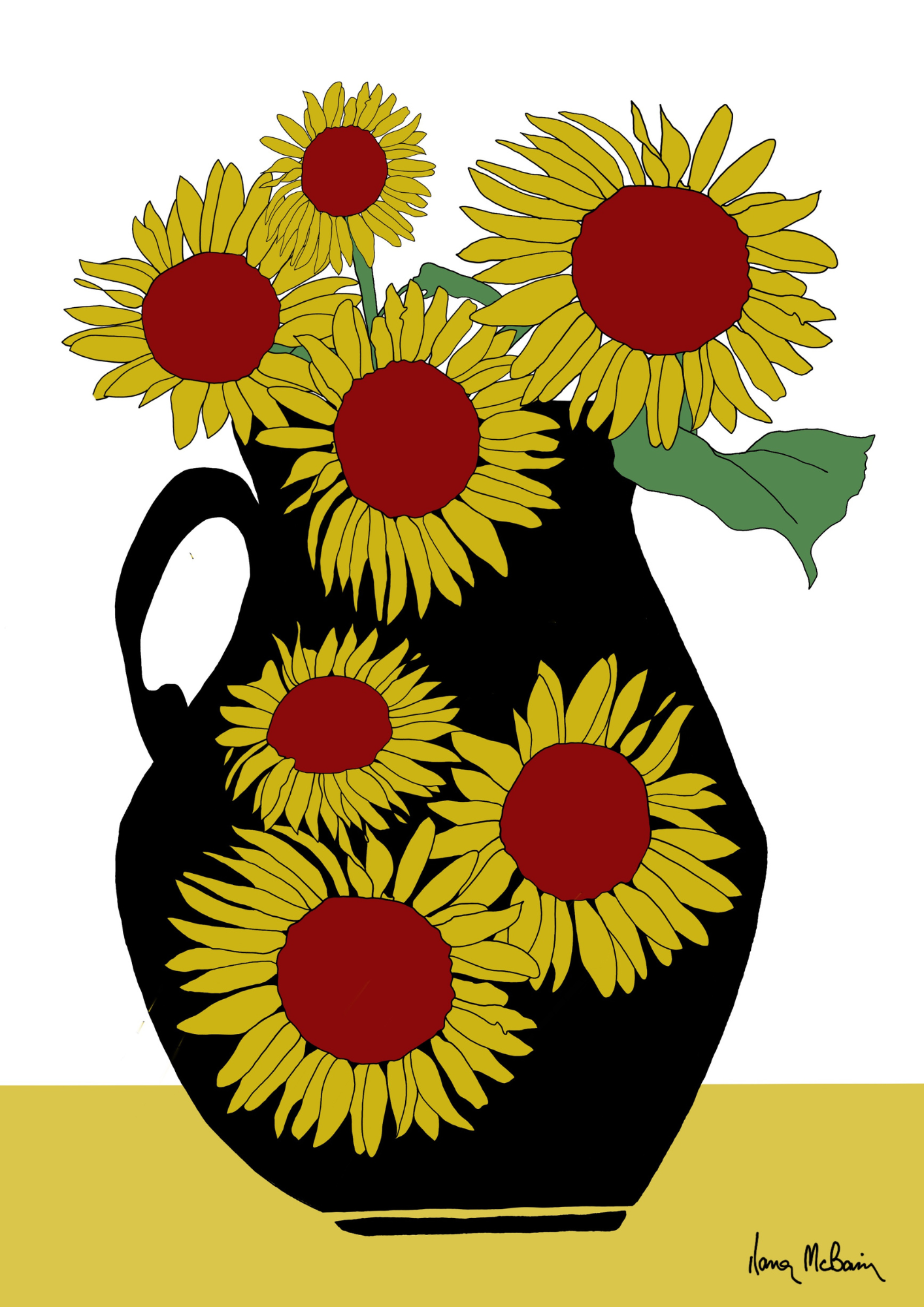 A Vase of Sunshine - The Warmth of Sunflowers in Your Home - flowers Print