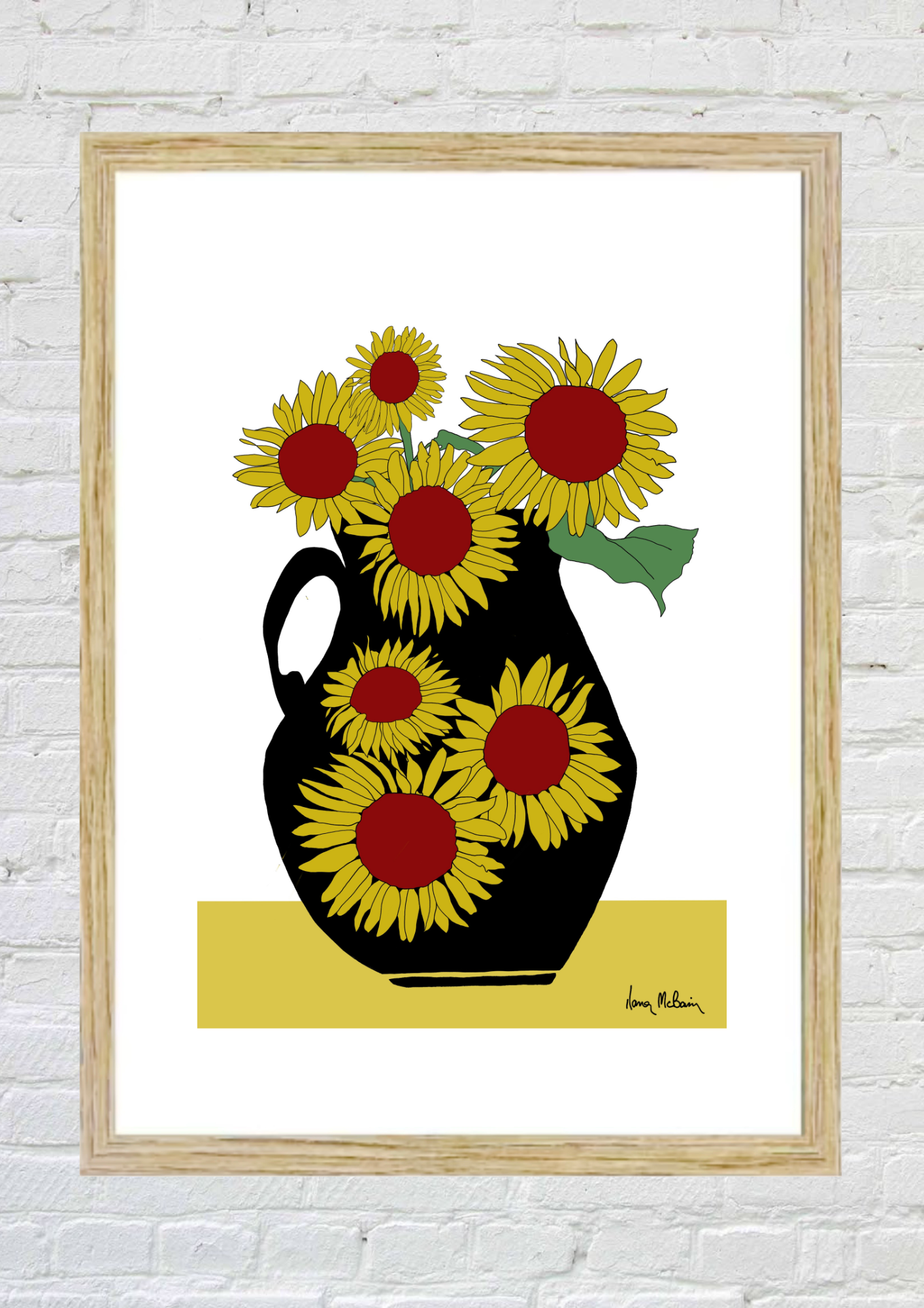 A Vase of Sunshine - The Warmth of Sunflowers in Your Home - flowers Print