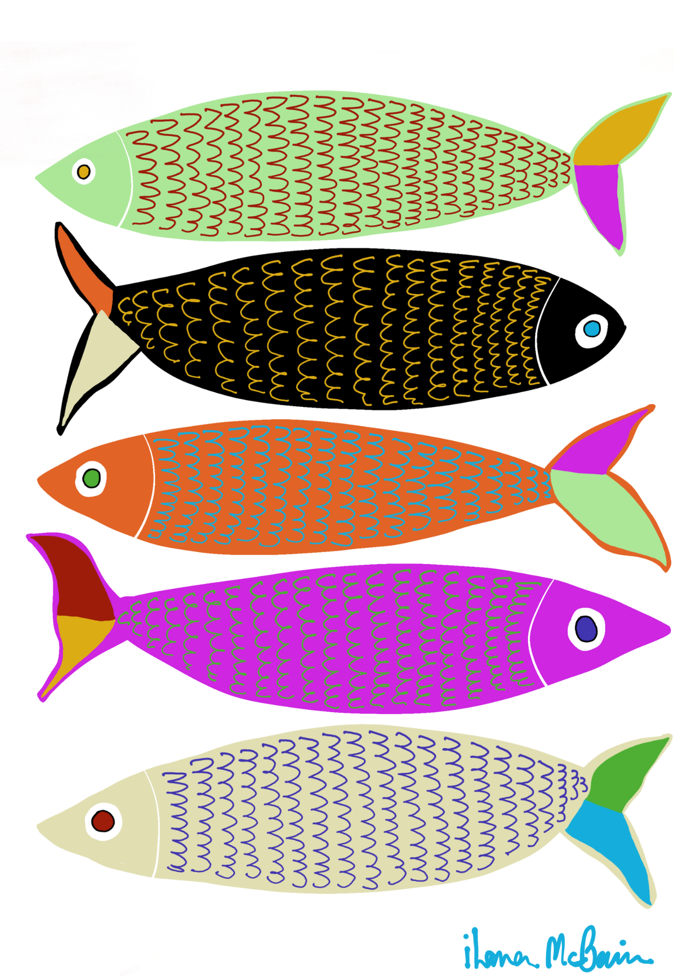 Sardines Chic - Coastal Charm - Art Print