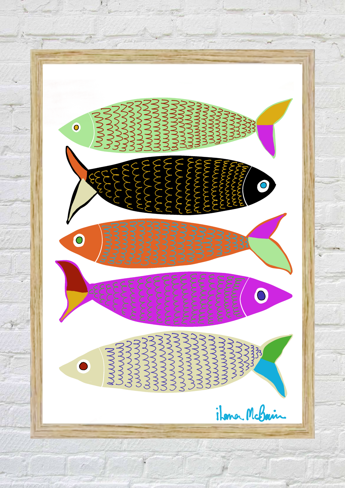 Sardines Chic - Coastal Charm - Art Print