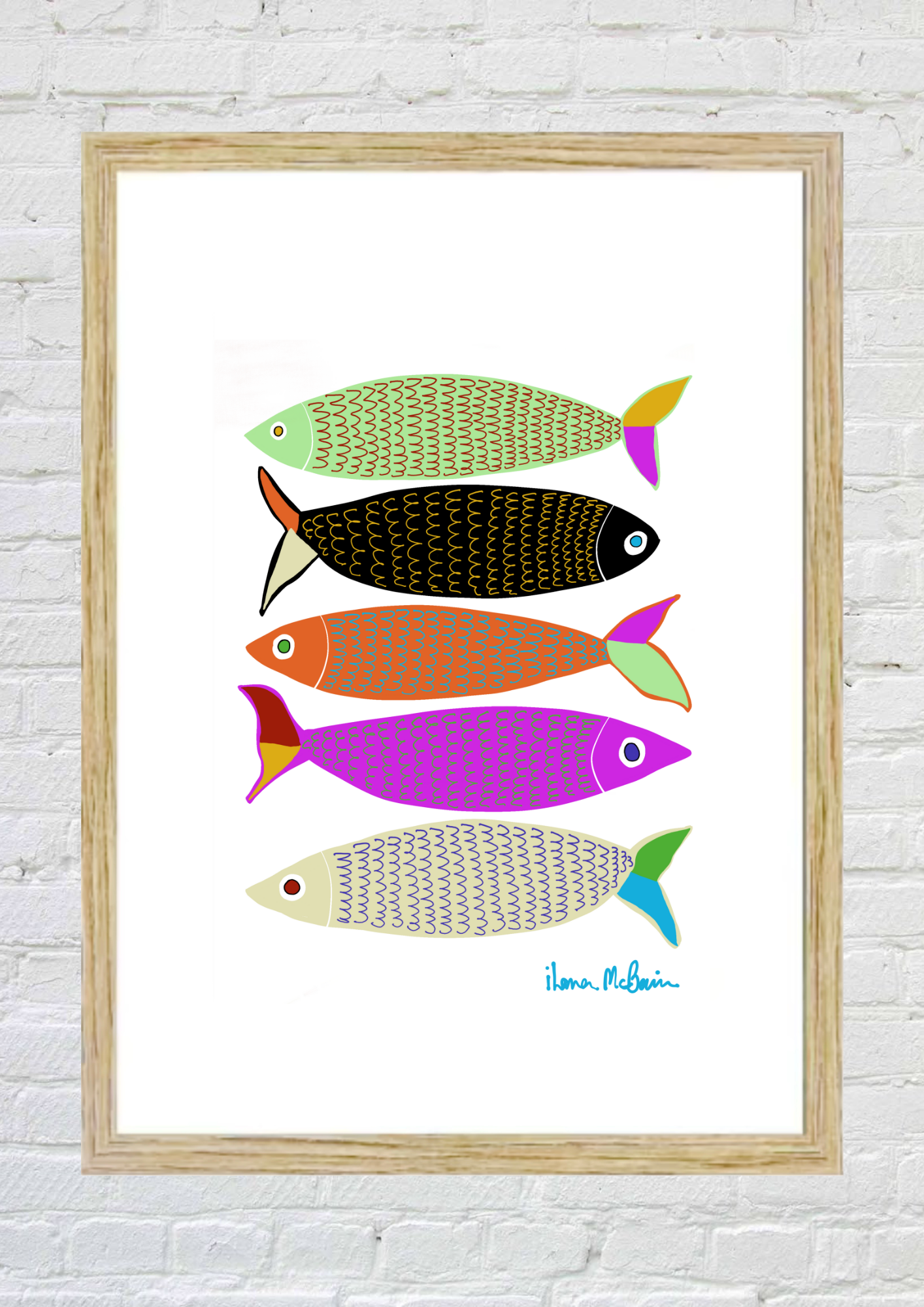 Sardines Chic - Coastal Charm - Art Print